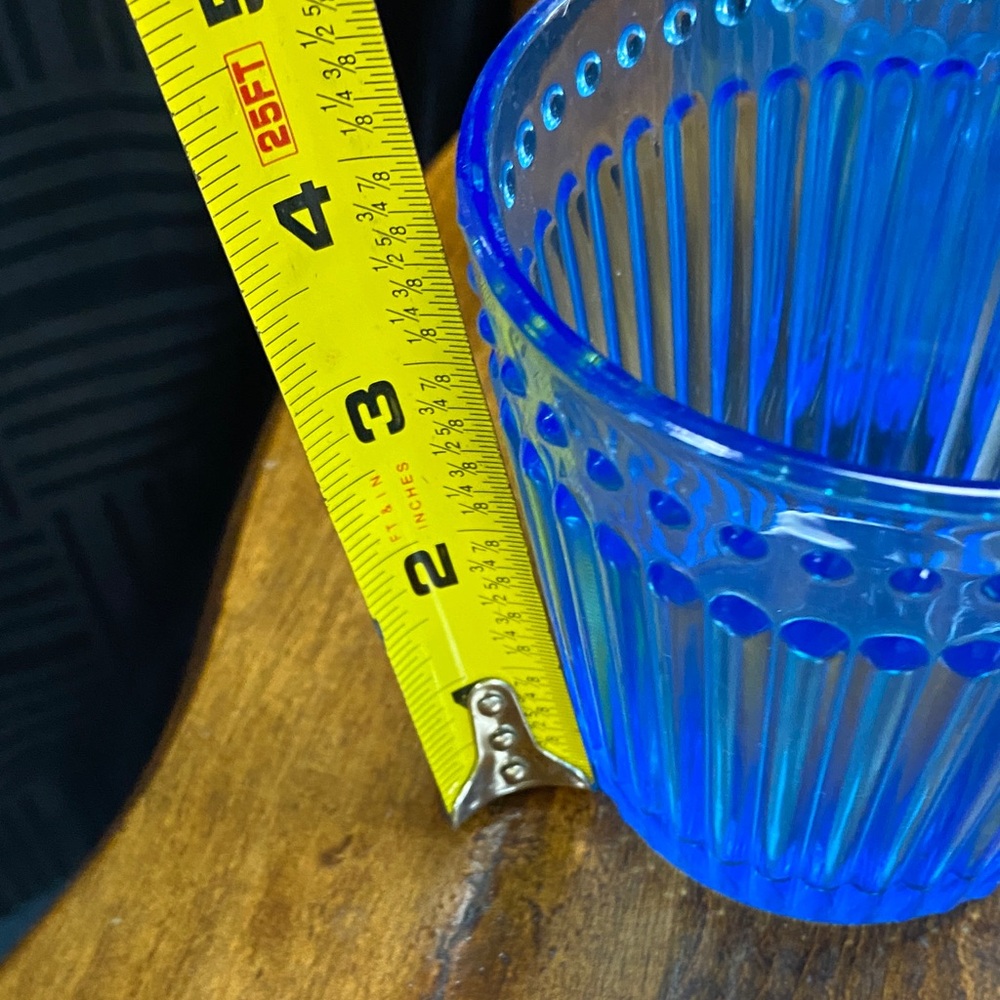 Set of Four Blue Glass Tumblers - Picture 5 of 5